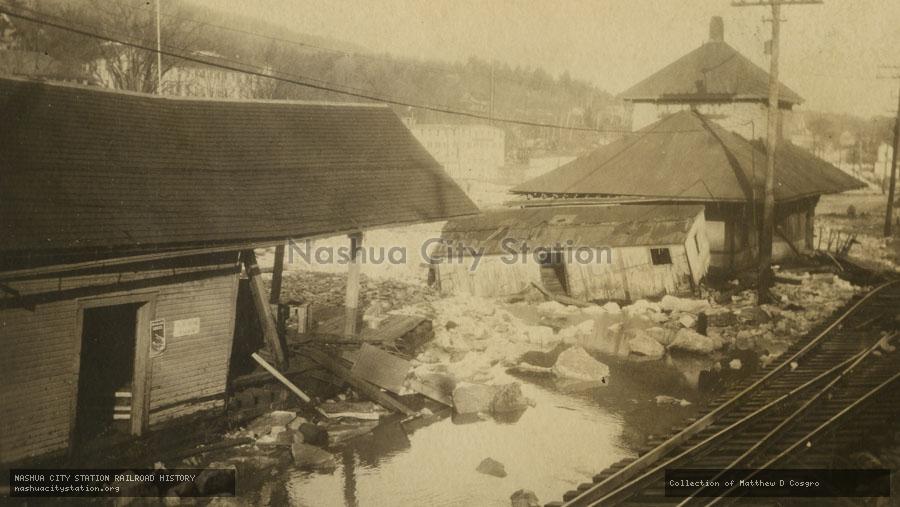Postcard: Proctor Depot, November 1927 Flood